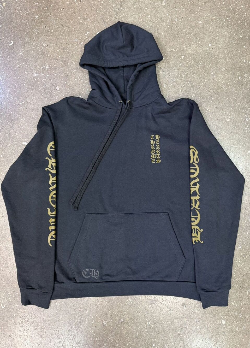 Chrome Hearts Script Logo Olive & Black Pullover Hoodie